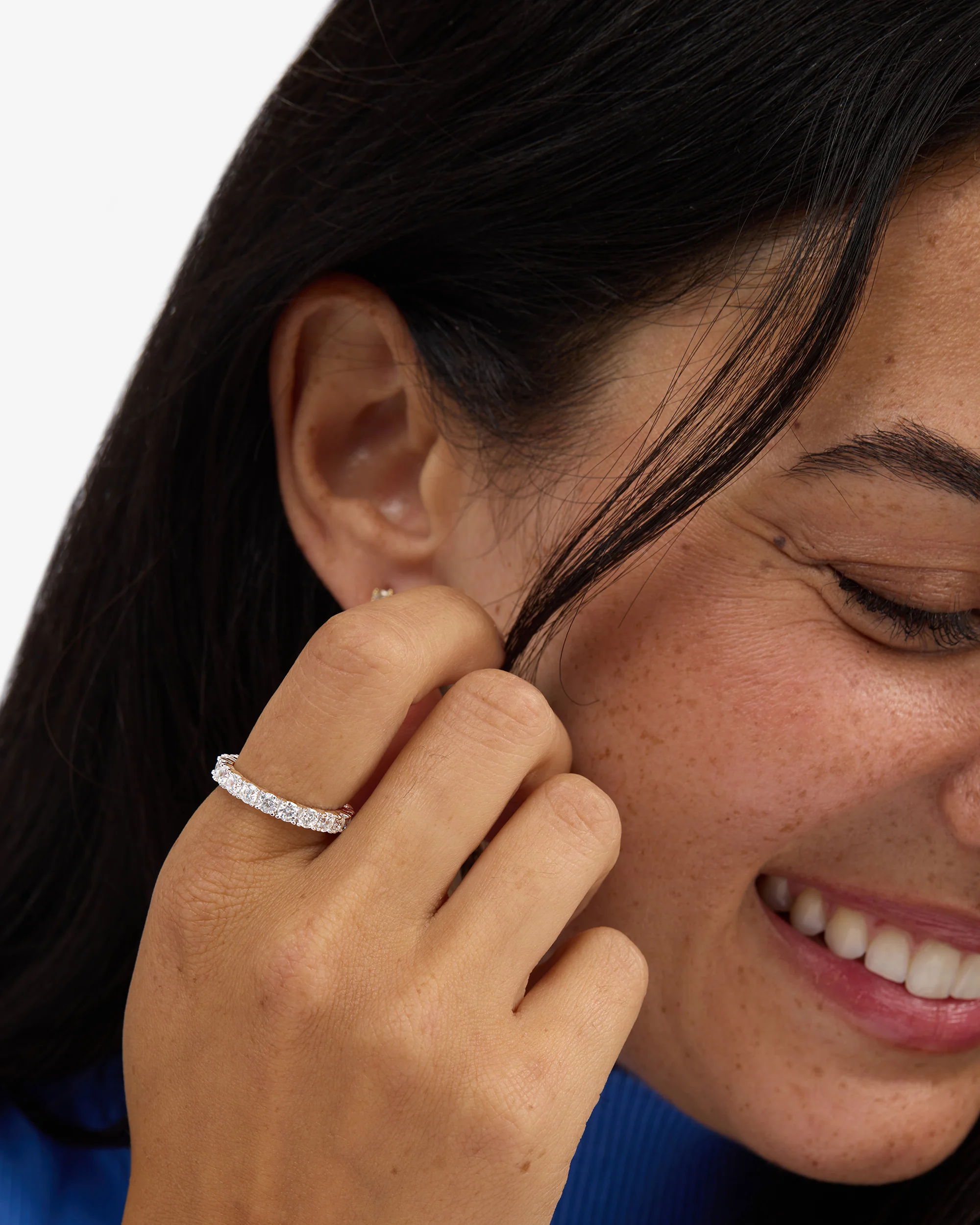 Heiress Ring 3mm - Silver|White Diamondettes - Image 2