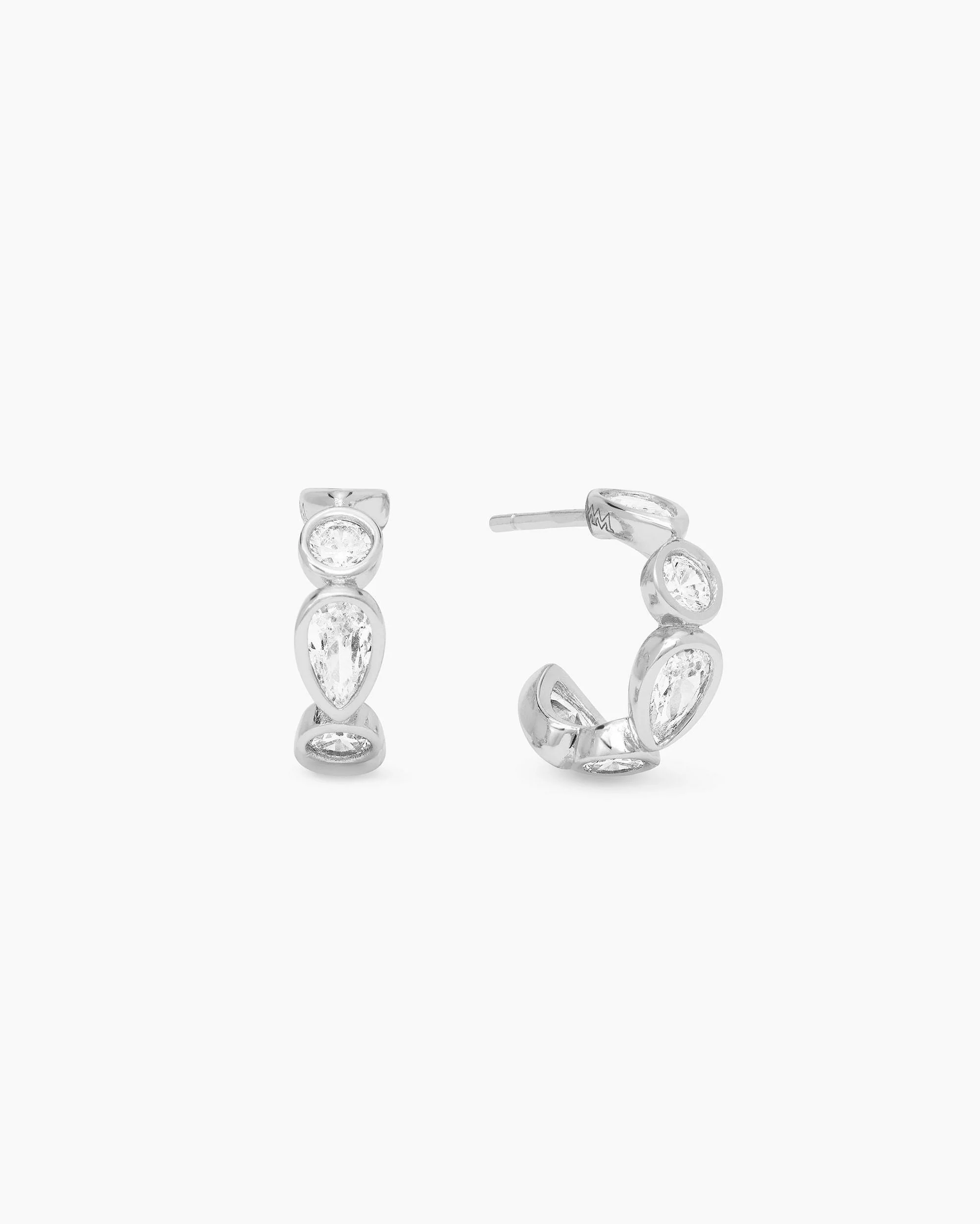 Isla Huggies - Silver|White Diamondettes