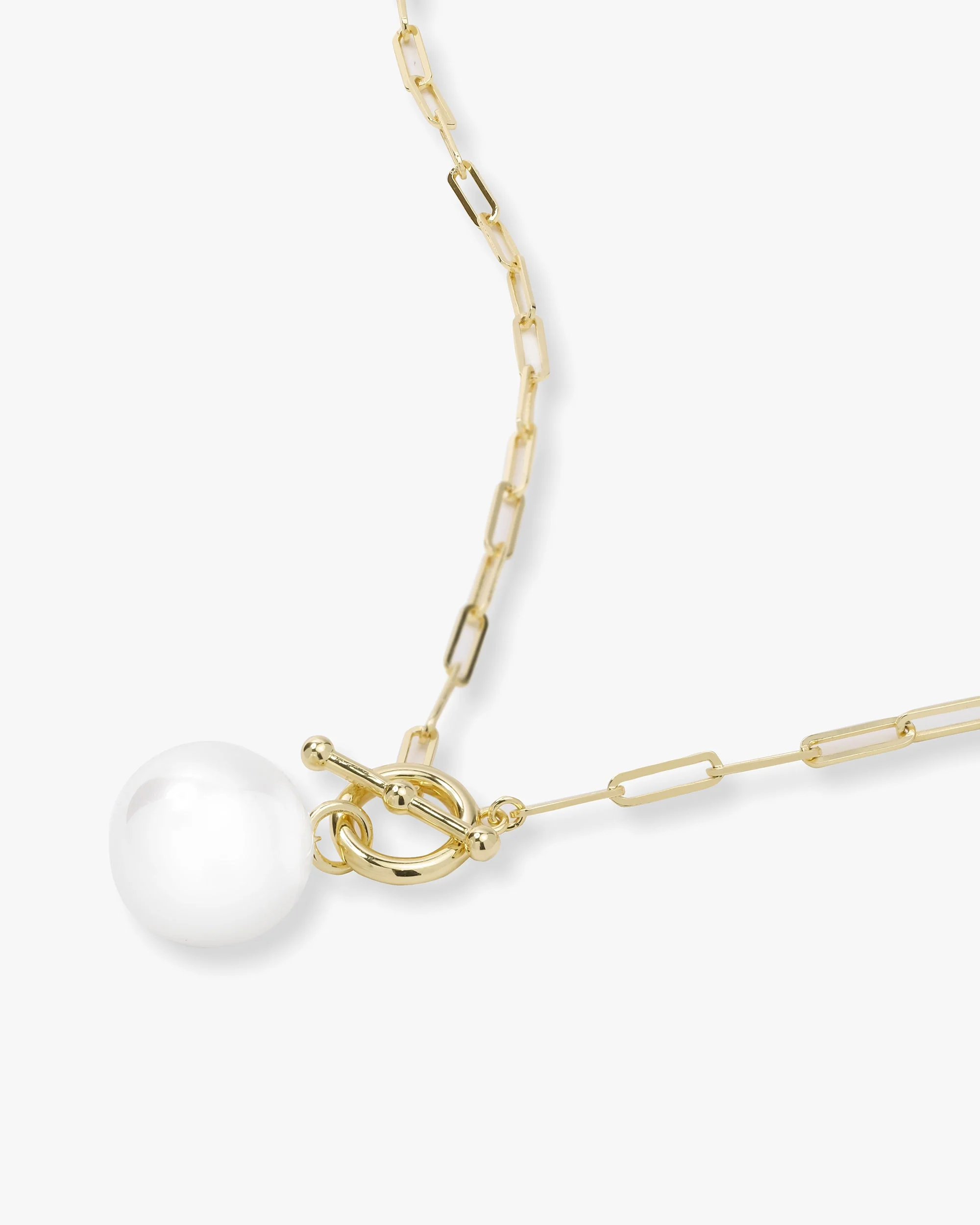 Life's A Ball Pearl Pendant Necklace - Gold - Image 3