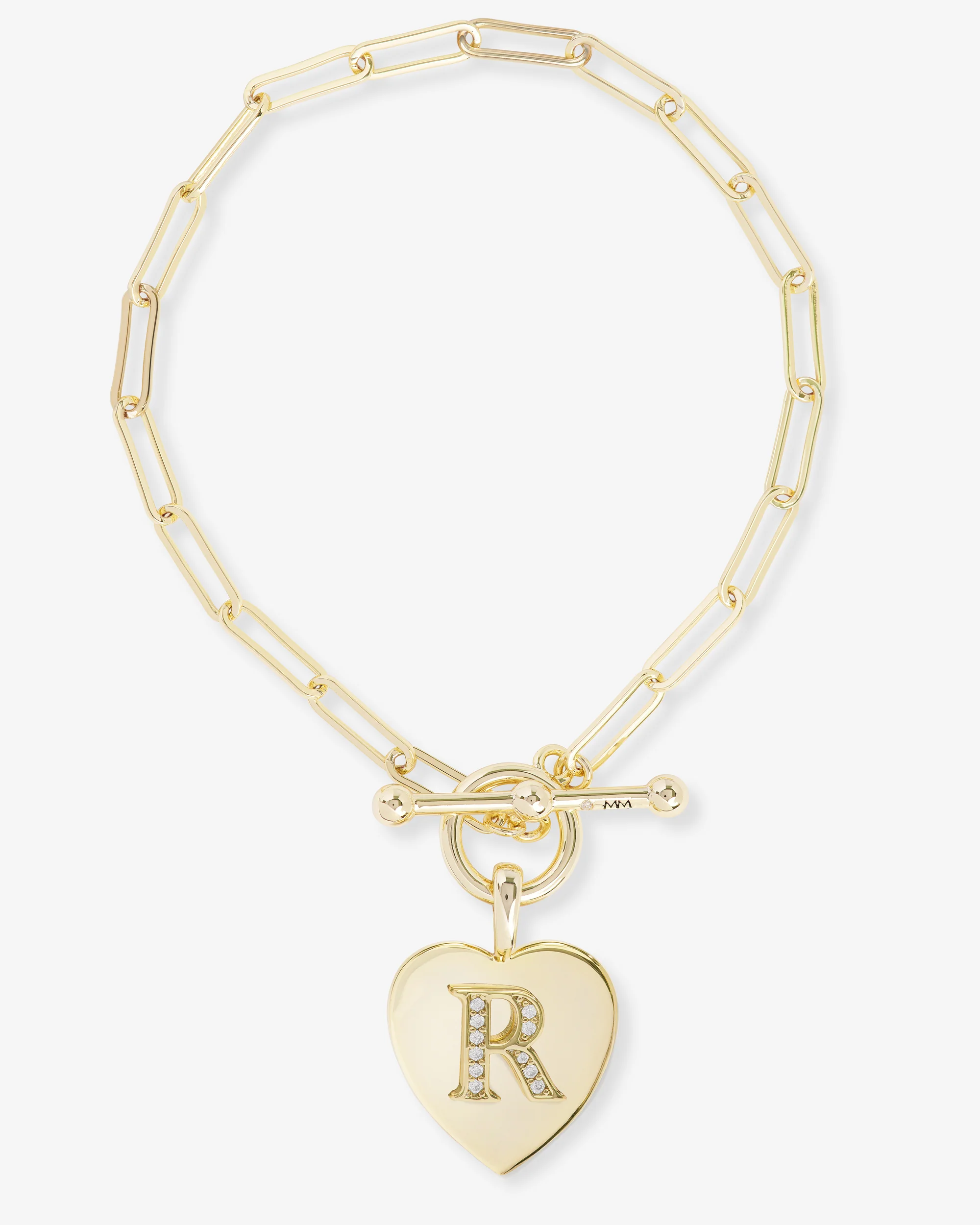 Love Letters Charm Bracelet - Gold|White Diamondettes - Image 18
