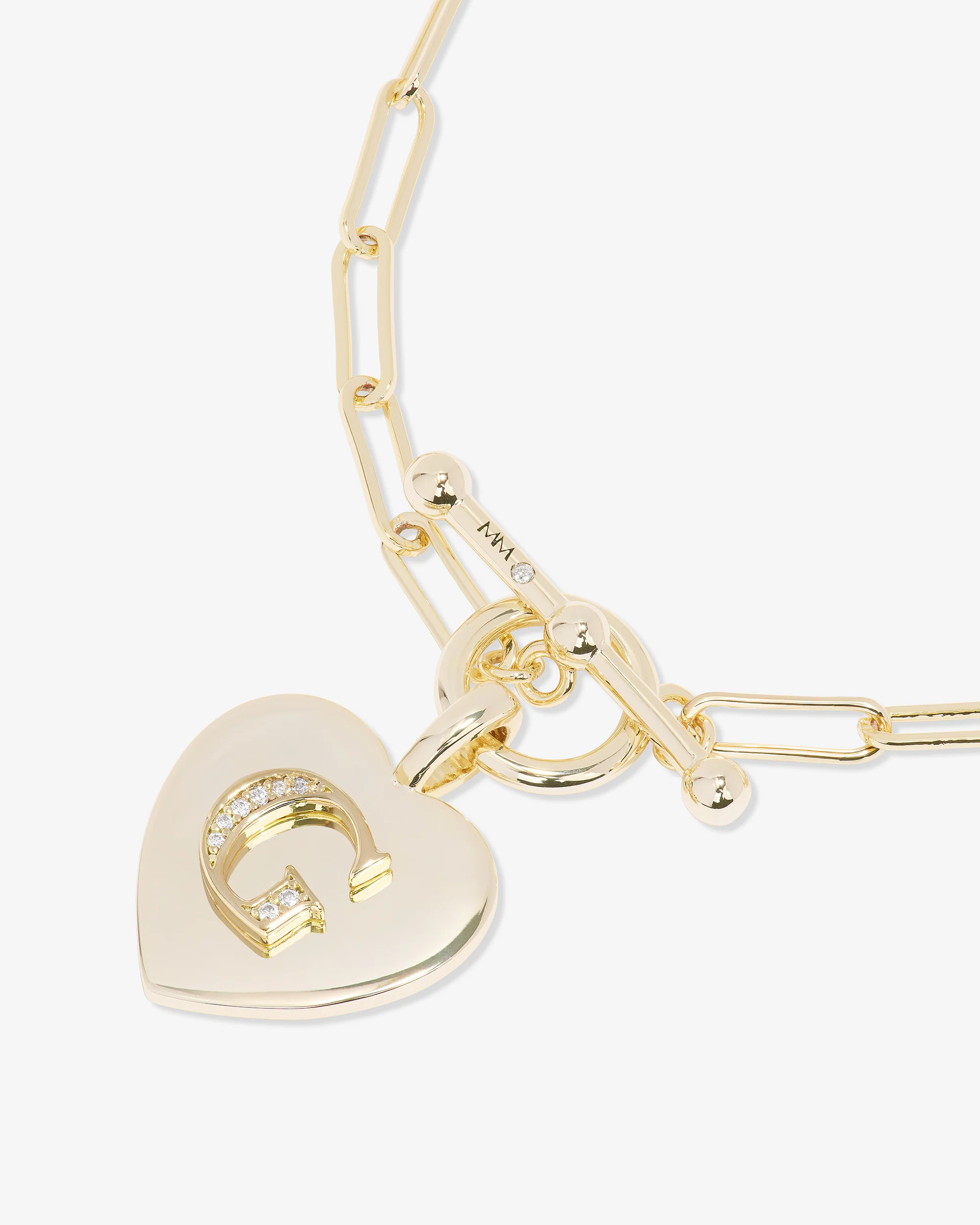 Love Letters Charm Bracelet - Gold|White Diamondettes - Image 34