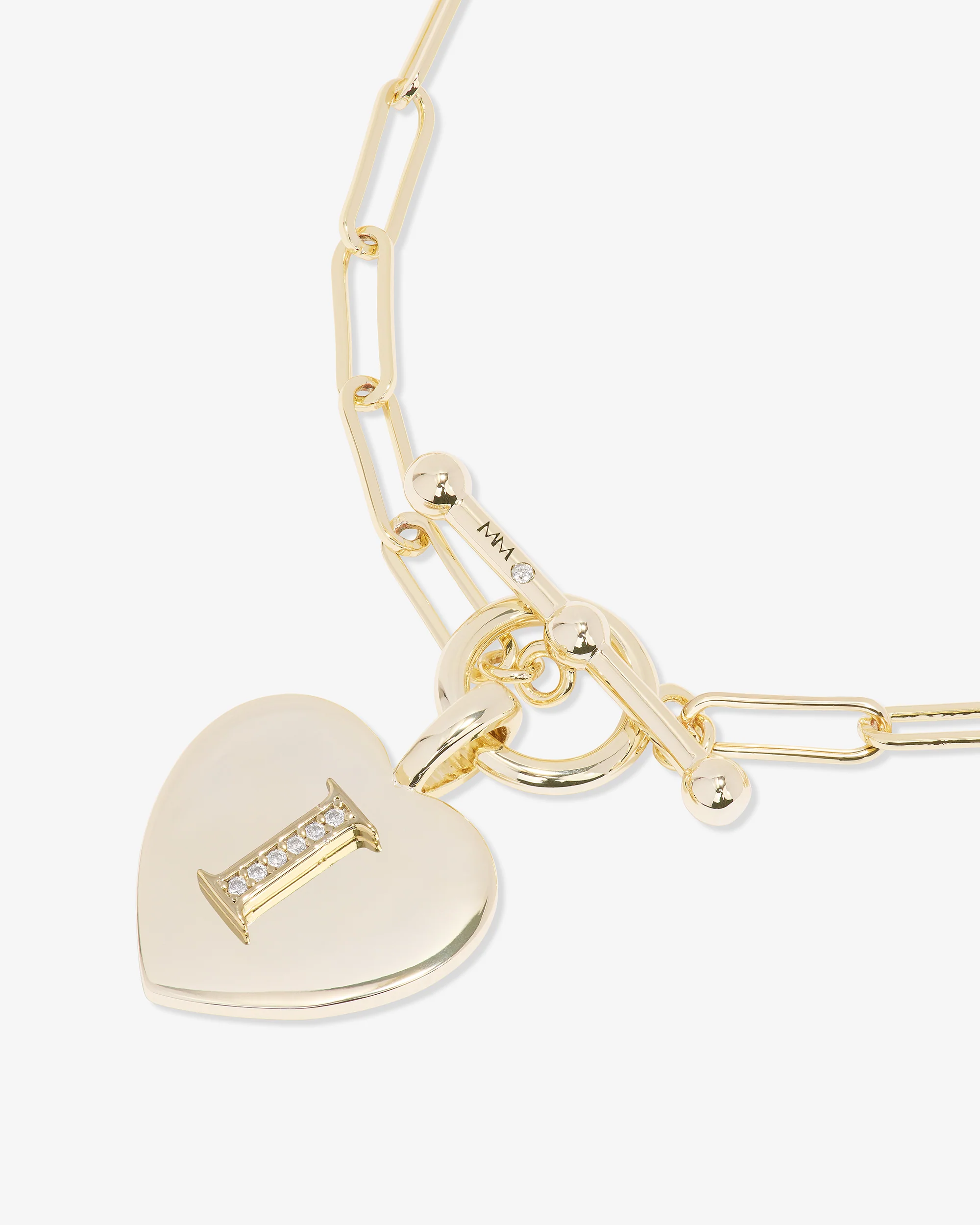 Love Letters Charm Bracelet - Gold|White Diamondettes - Image 36