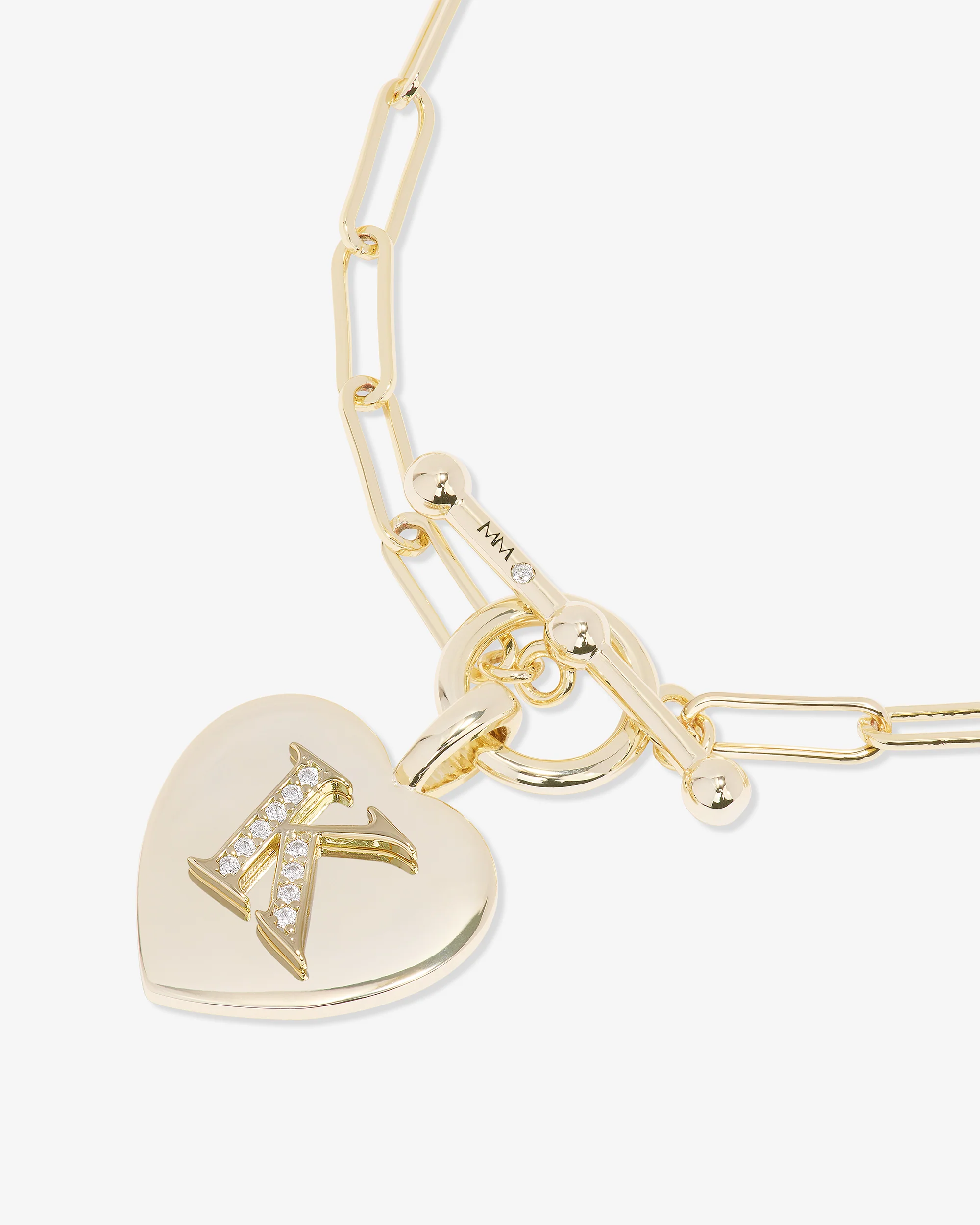 Love Letters Charm Bracelet - Gold|White Diamondettes - Image 38