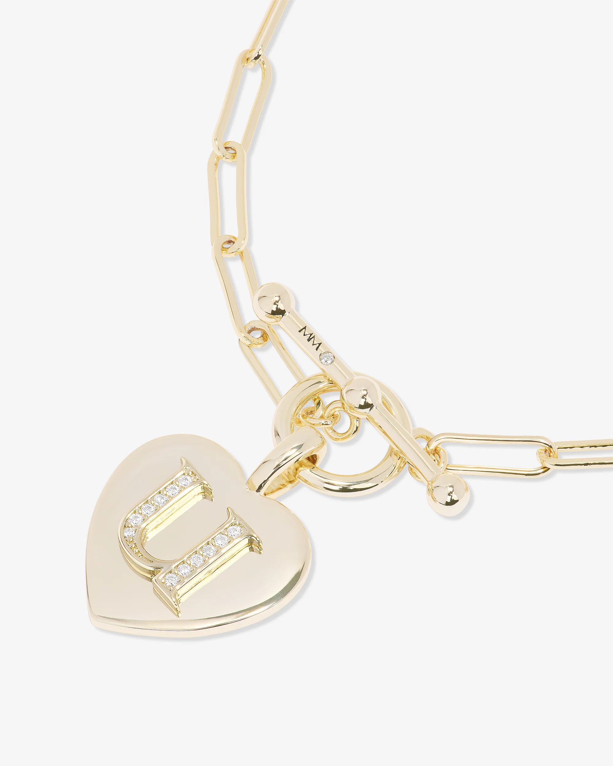 Love Letters Charm Bracelet - Gold|White Diamondettes - Image 48
