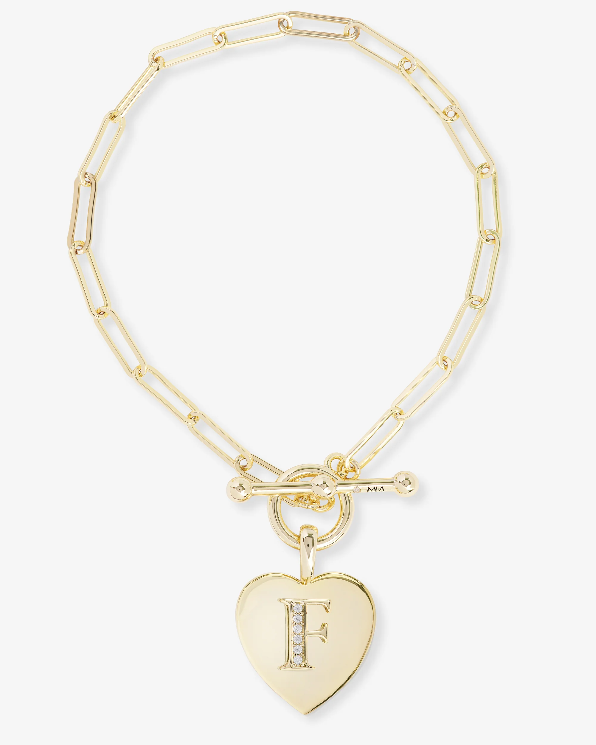 Love Letters Charm Bracelet - Gold|White Diamondettes - Image 6