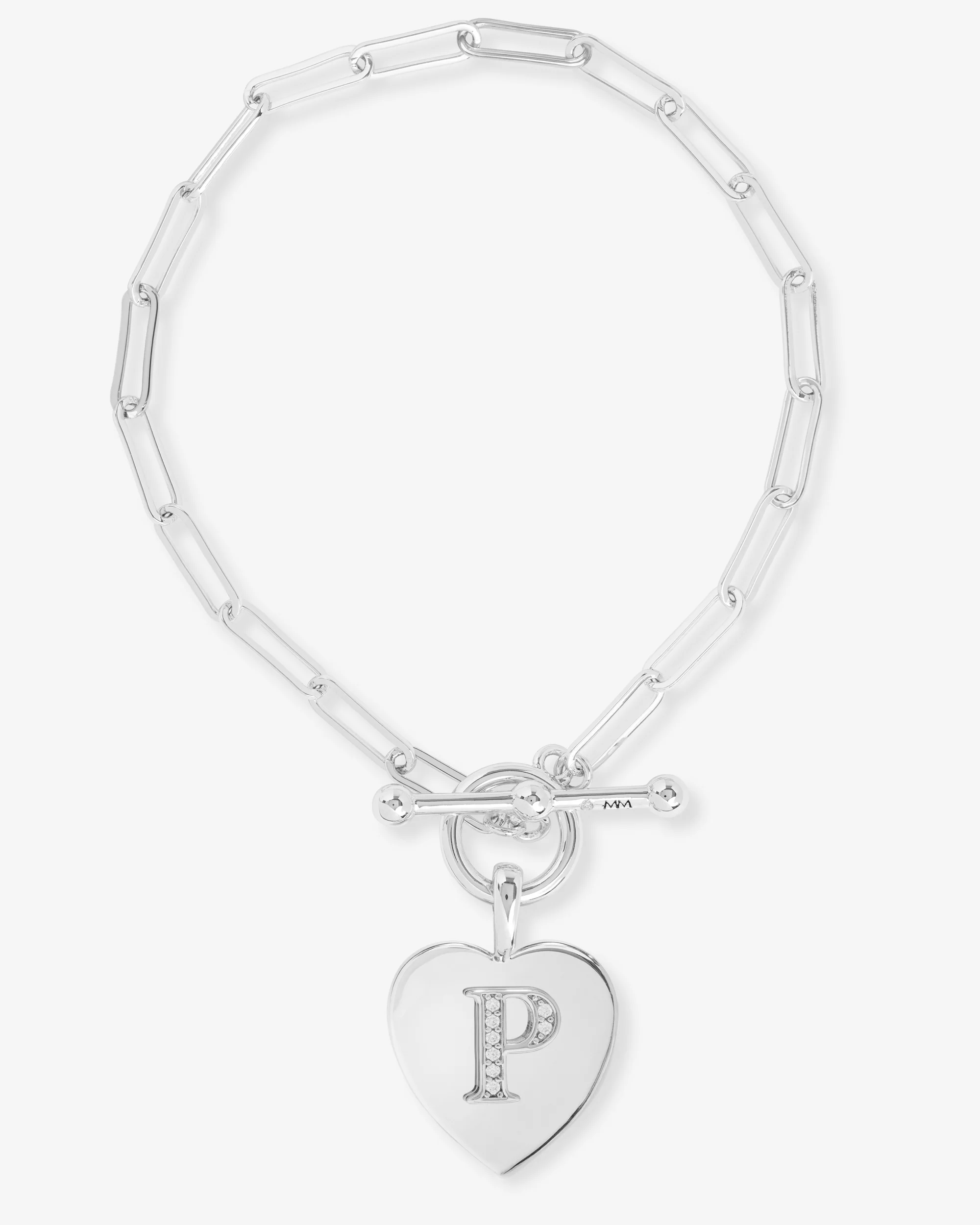 Love Letters Charm Bracelet - Silver|White Diamondettes - Image 16