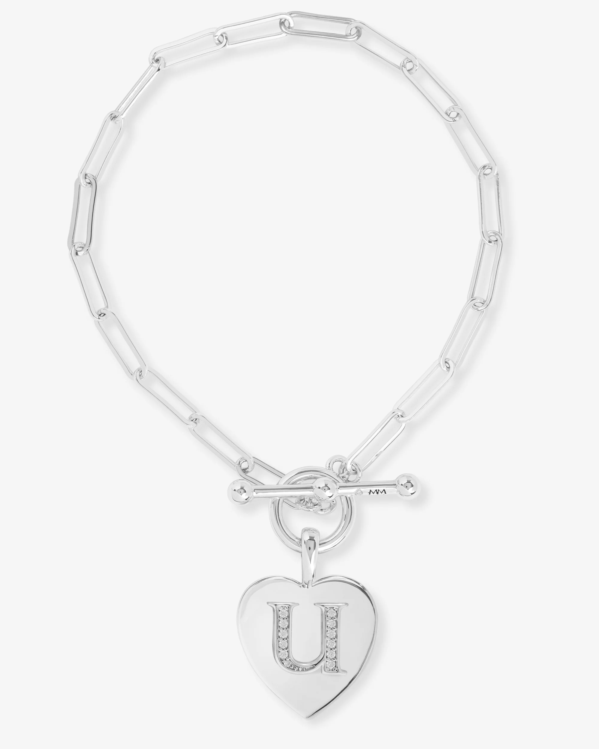 Love Letters Charm Bracelet - Silver|White Diamondettes - Image 21