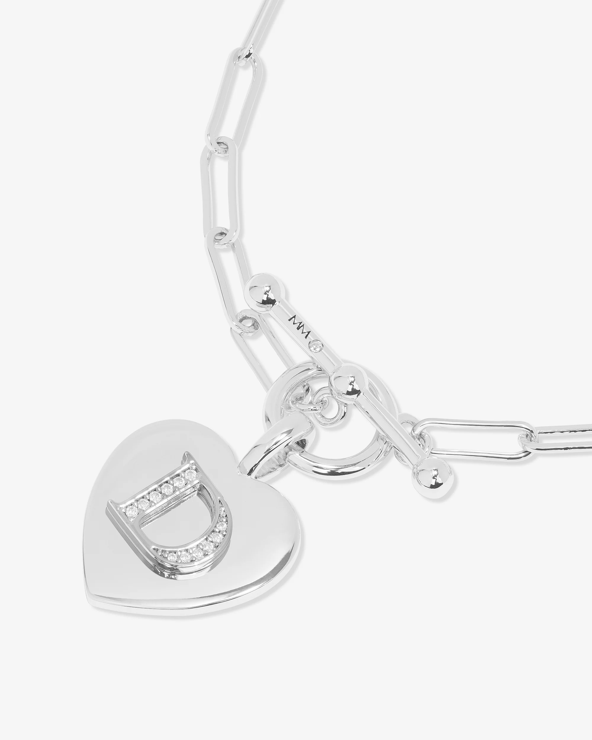 Love Letters Charm Bracelet - Silver|White Diamondettes - Image 31