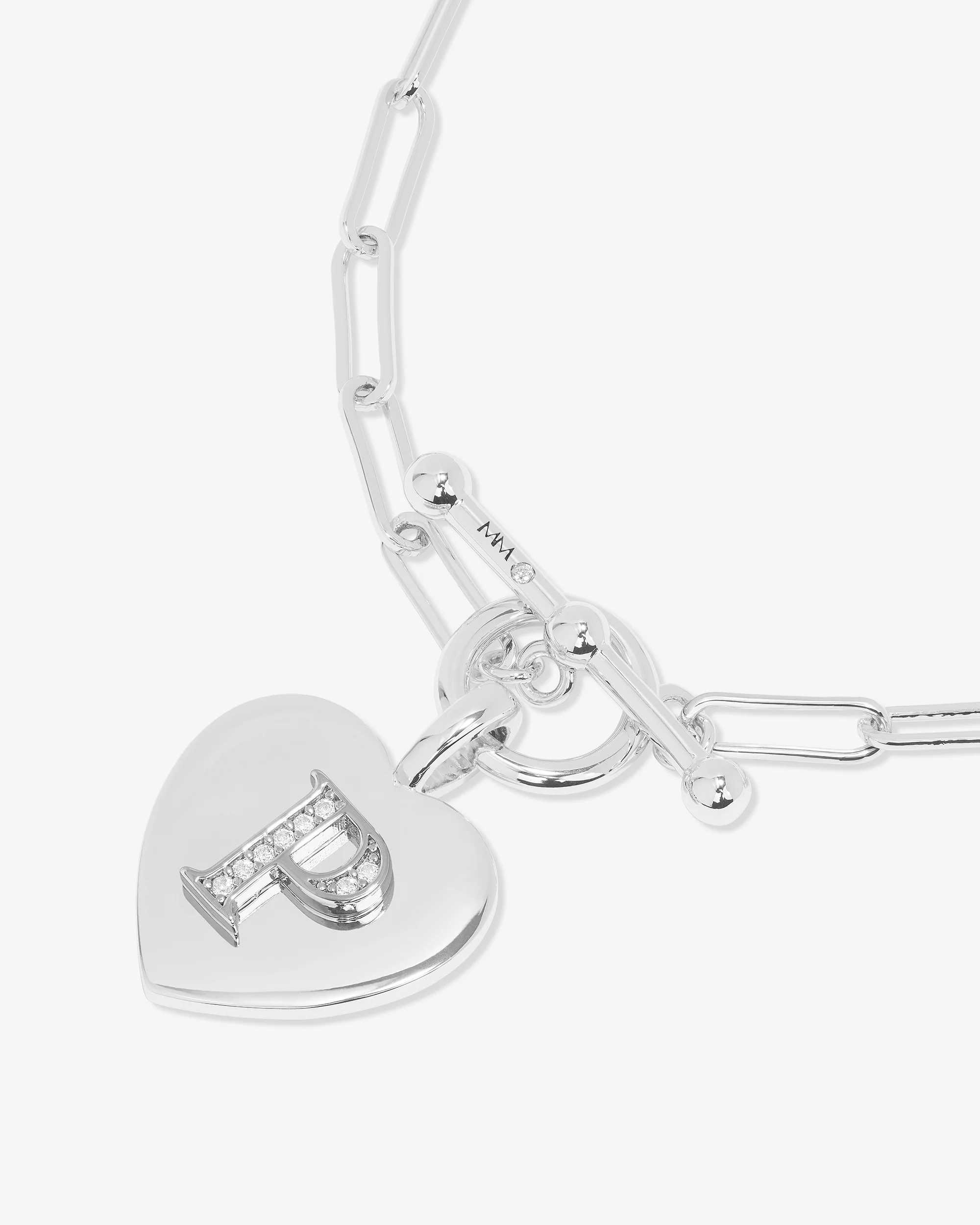 Love Letters Charm Bracelet - Silver|White Diamondettes - Image 43