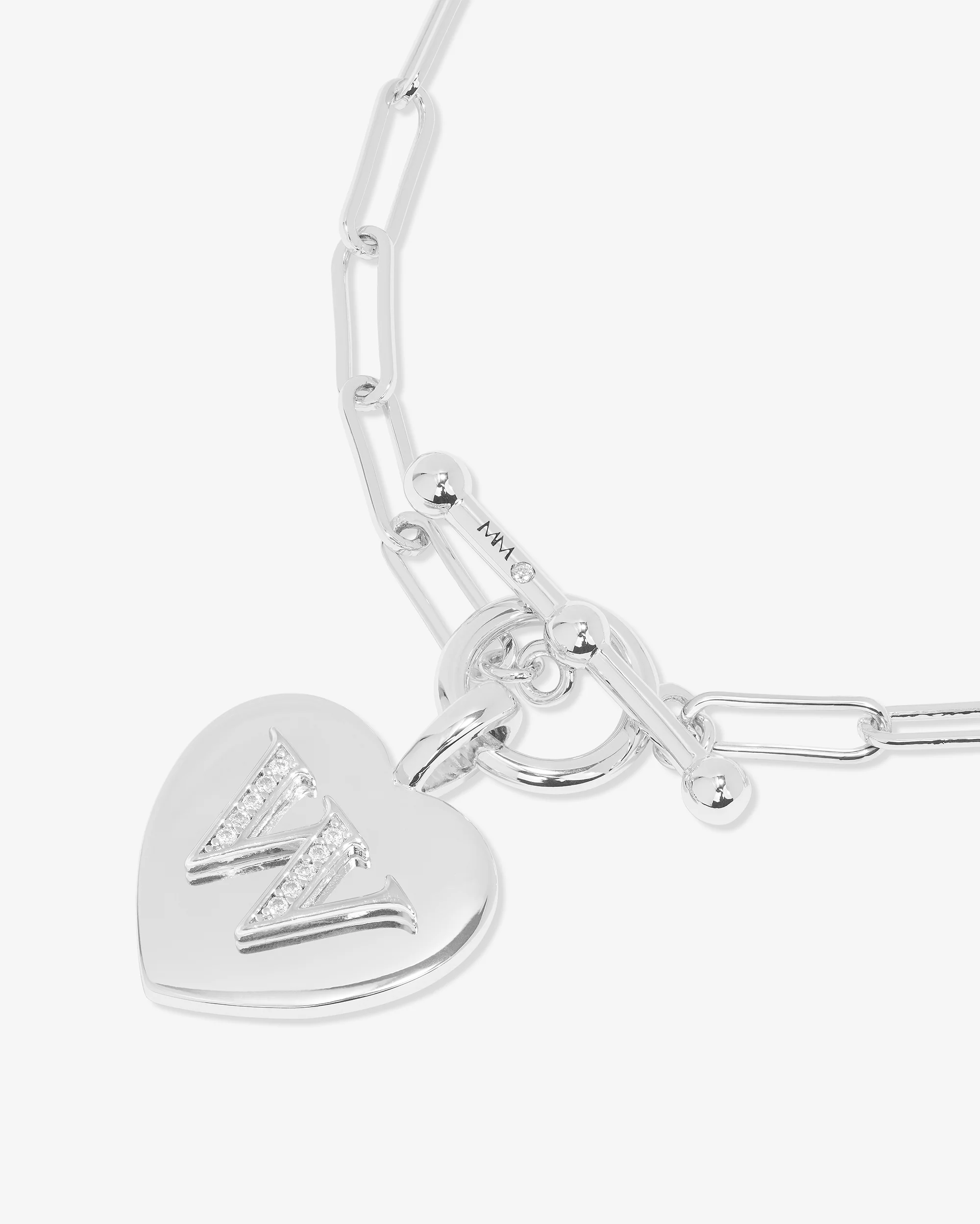 Love Letters Charm Bracelet - Silver|White Diamondettes - Image 50