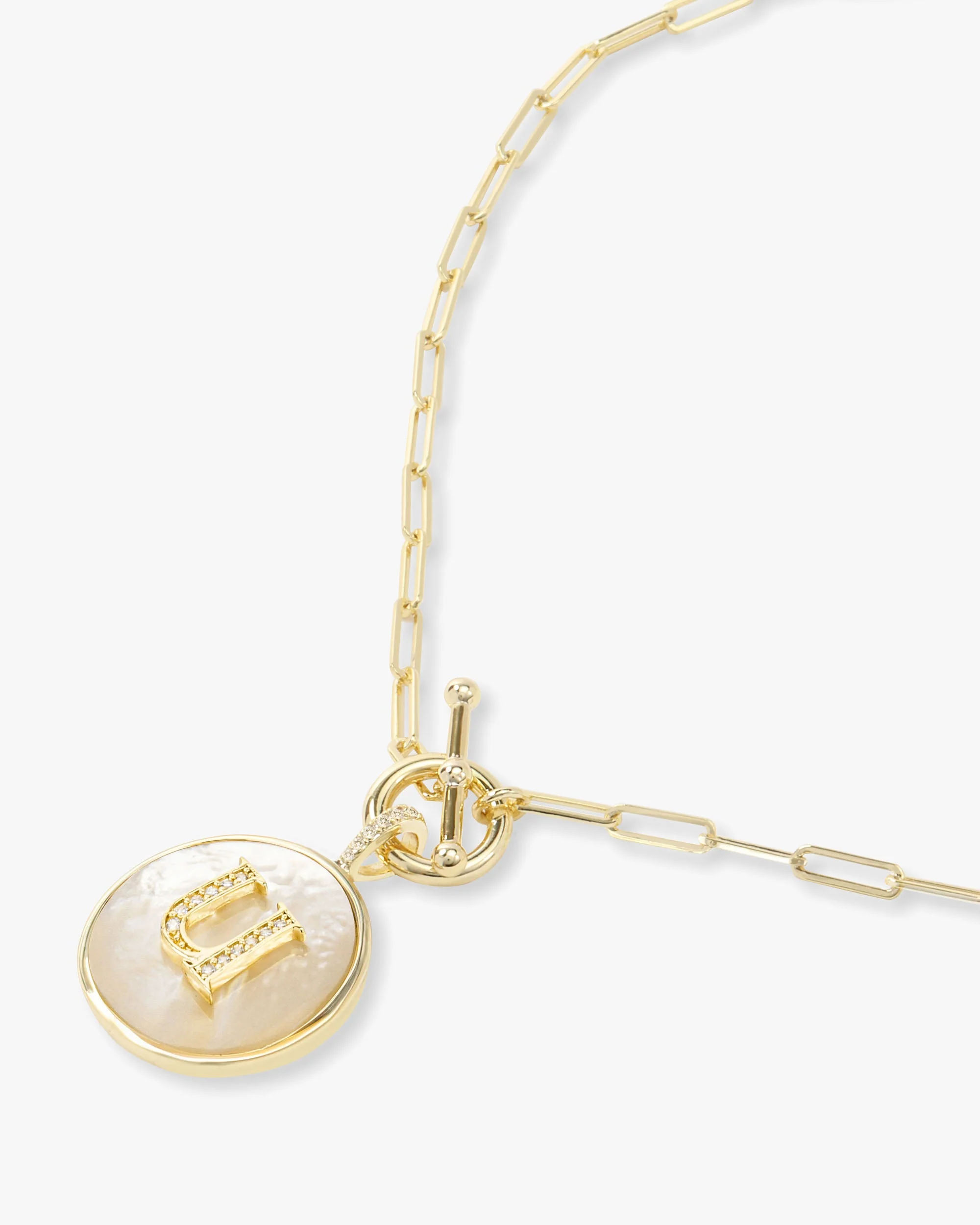 Love Letters Medallion Necklace 24mm - Gold - Image 48