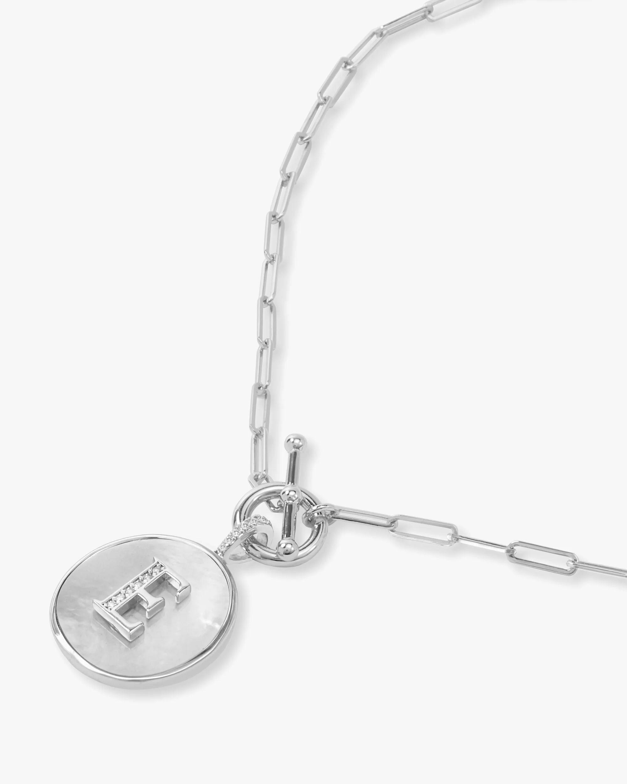 Love Letters Medallion Necklace 24mm - Silver - Image 32