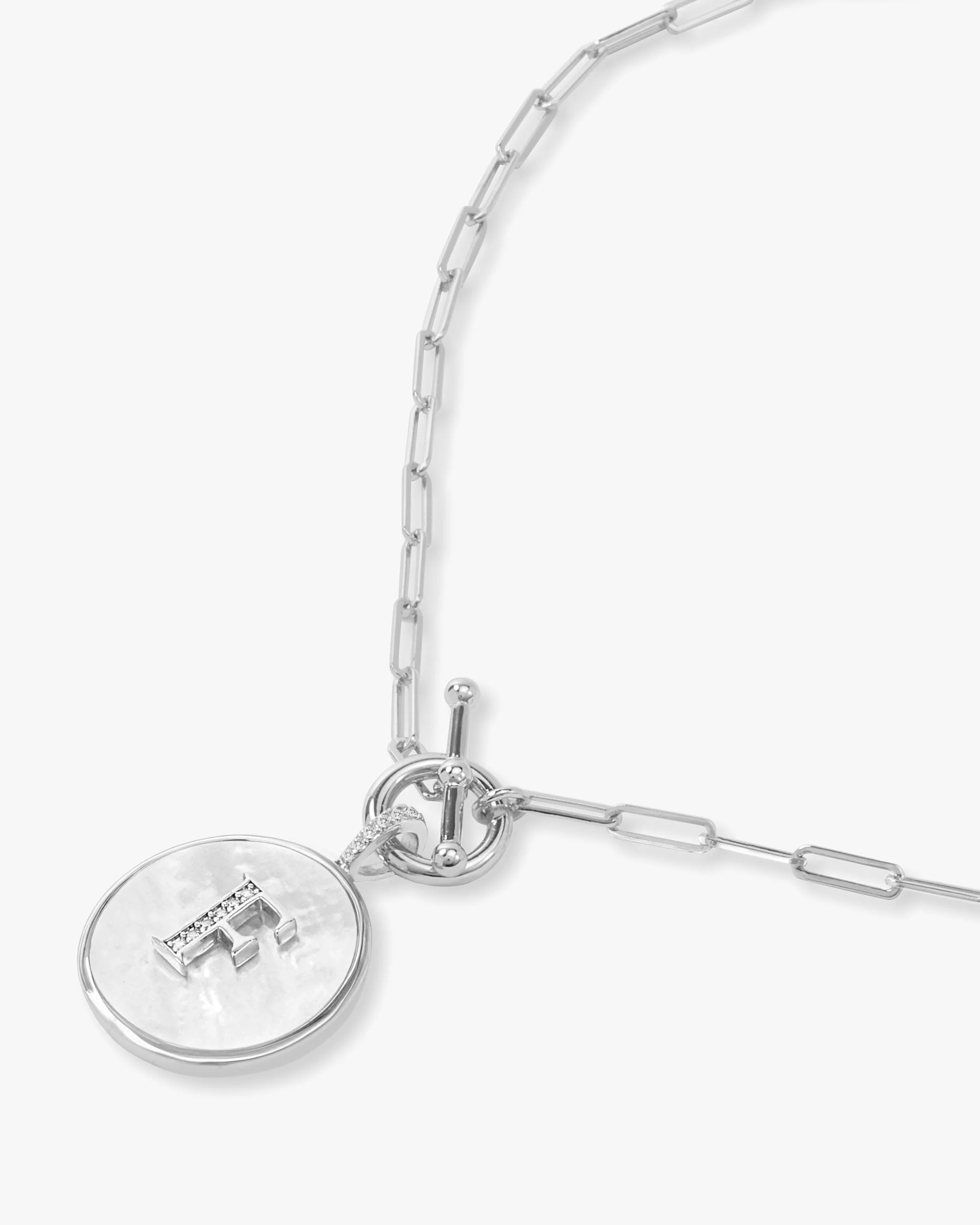 Love Letters Medallion Necklace 24mm - Silver - Image 33