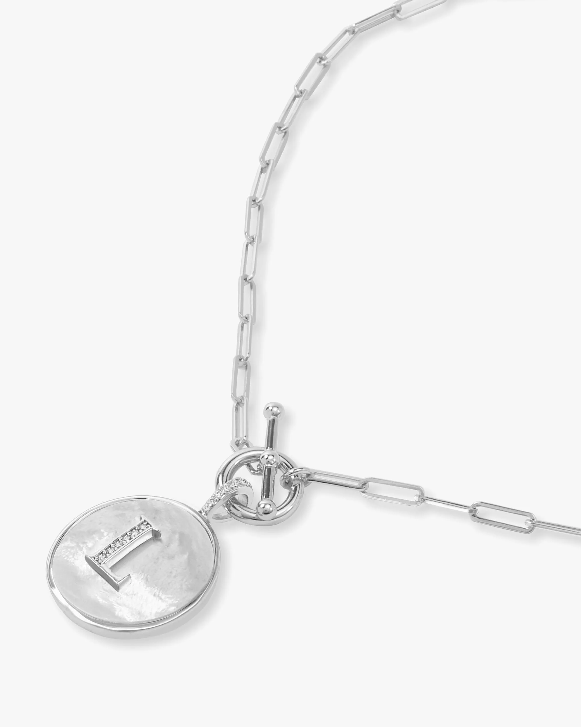 Love Letters Medallion Necklace 24mm - Silver - Image 39