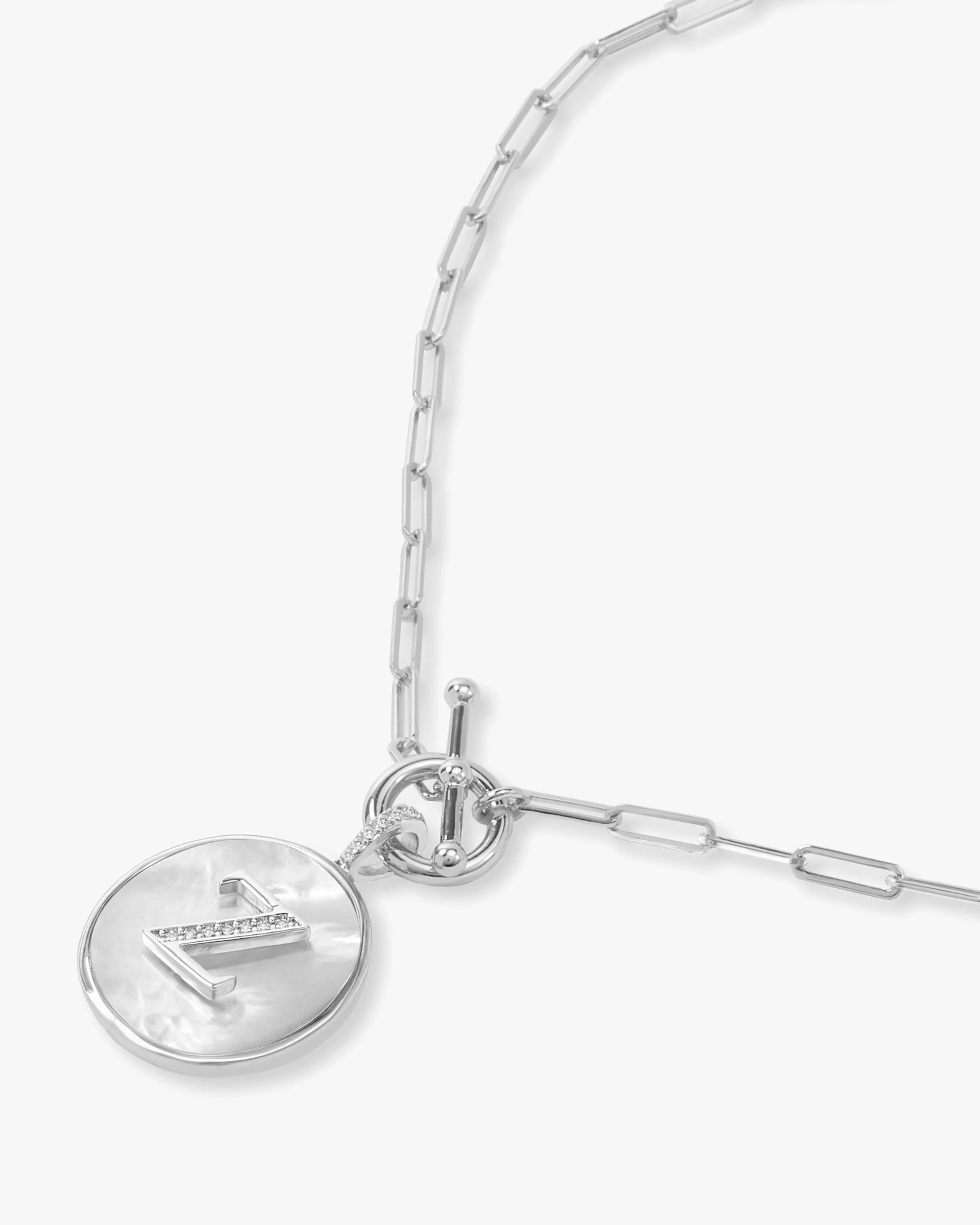 Love Letters Medallion Necklace 24mm - Silver - Image 52