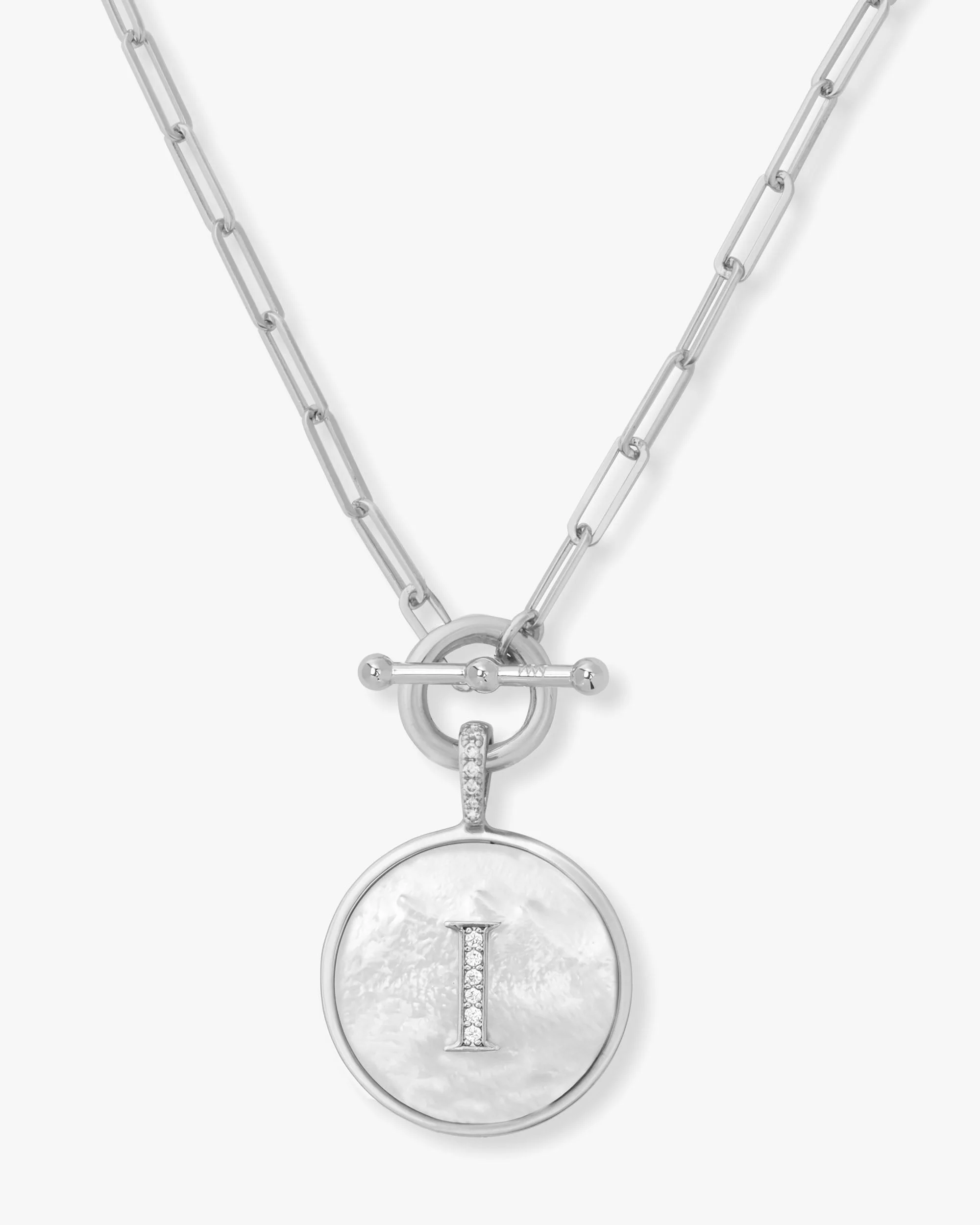 Love Letters Medallion Necklace 24mm - Silver - Image 9