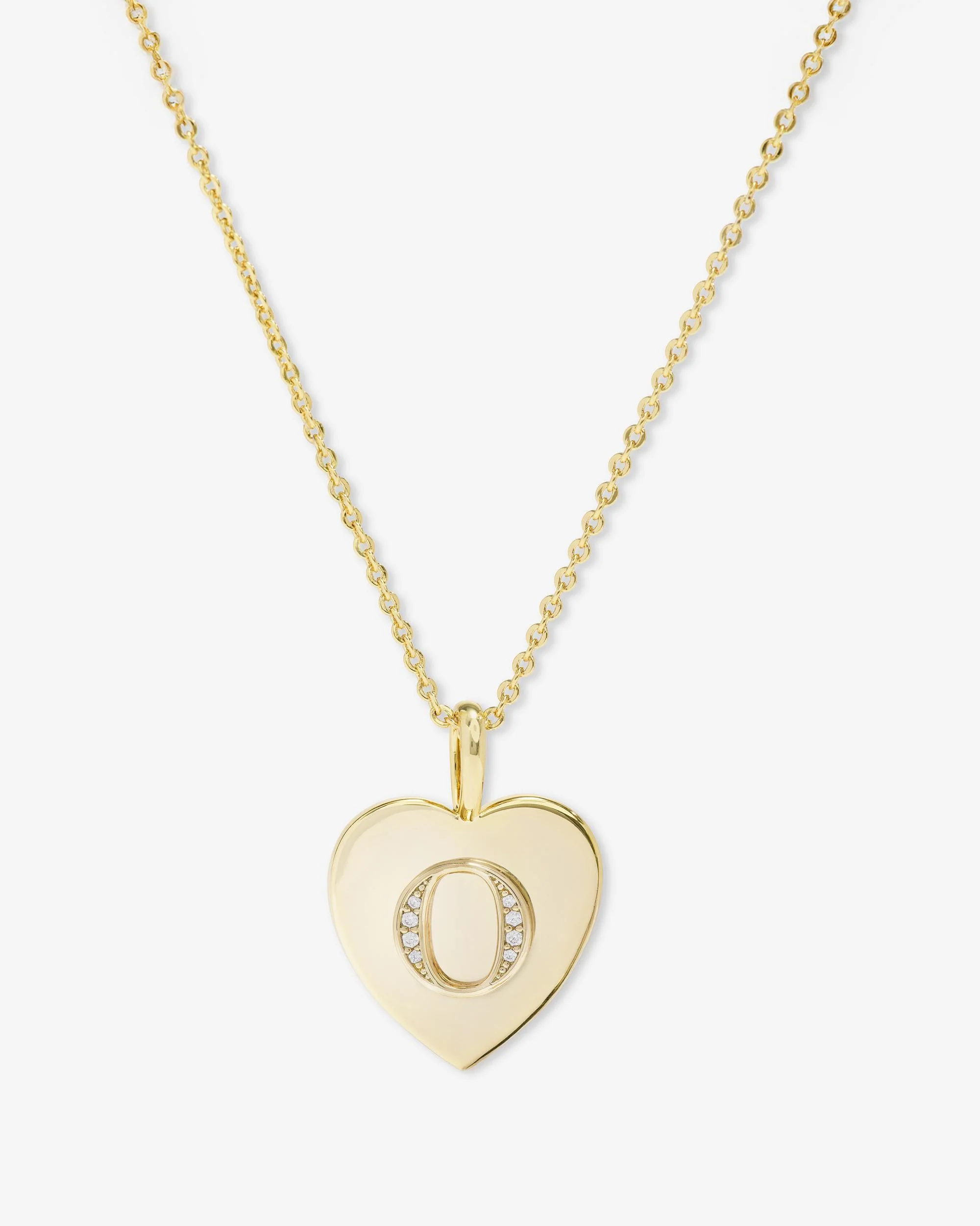 Love Letters Pendant Necklace - Gold|White Diamondettes - Image 15