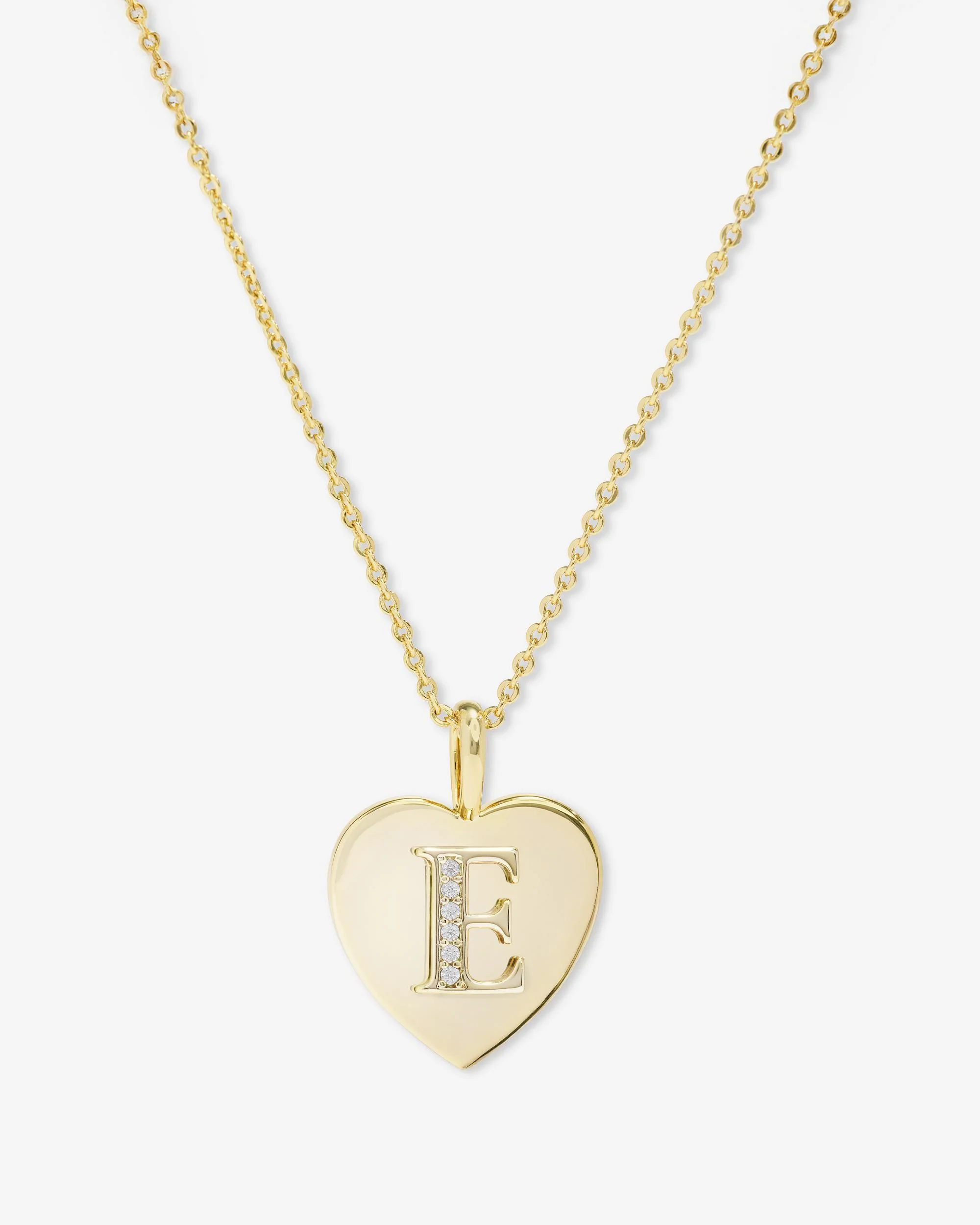 Love Letters Pendant Necklace - Gold|White Diamondettes - Image 5