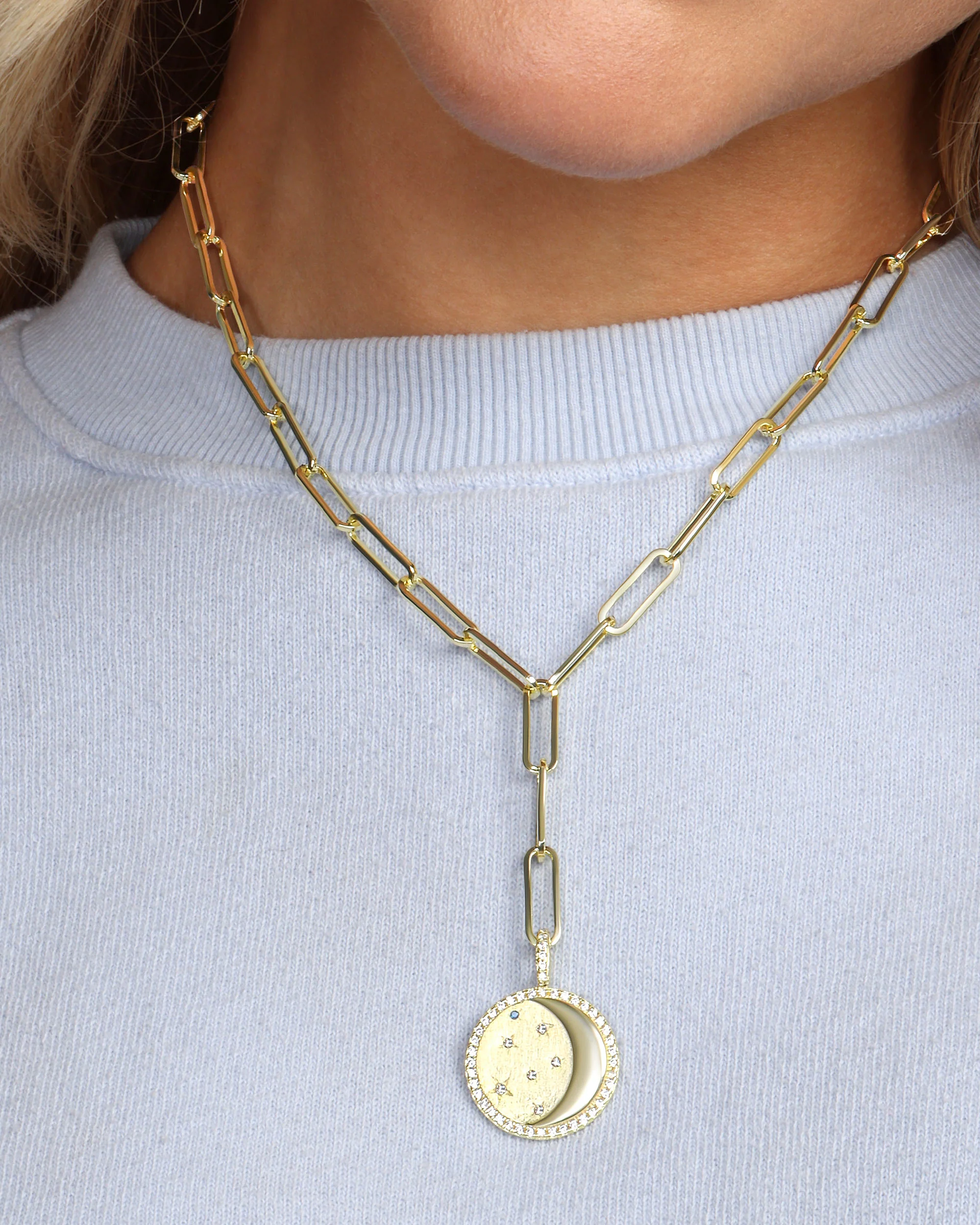 You're a Star Lariat - Gold|Blue Sapphire|White Diamondettes - Image 2