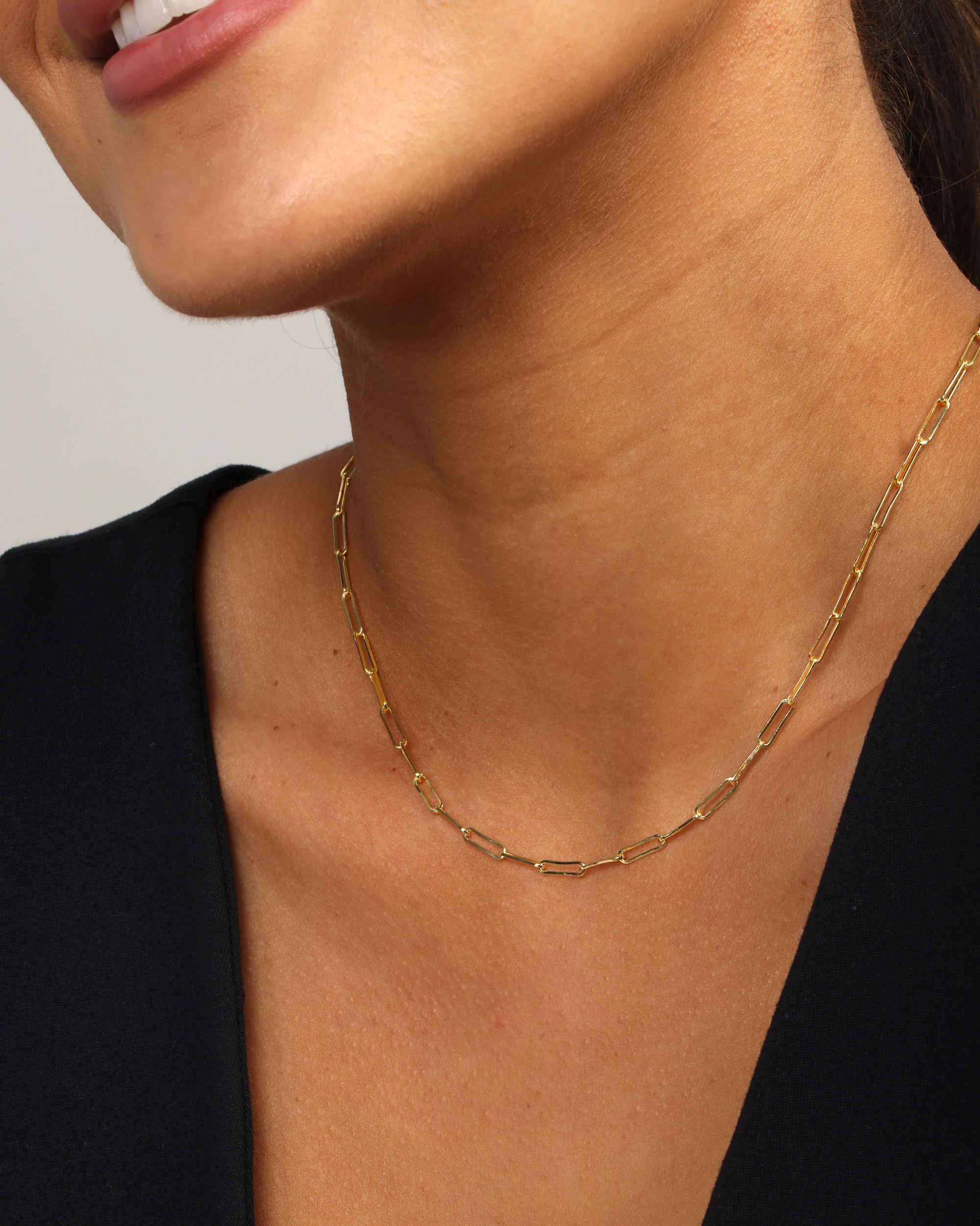 Samantha Chain Necklace 3mm - Gold - Image 2