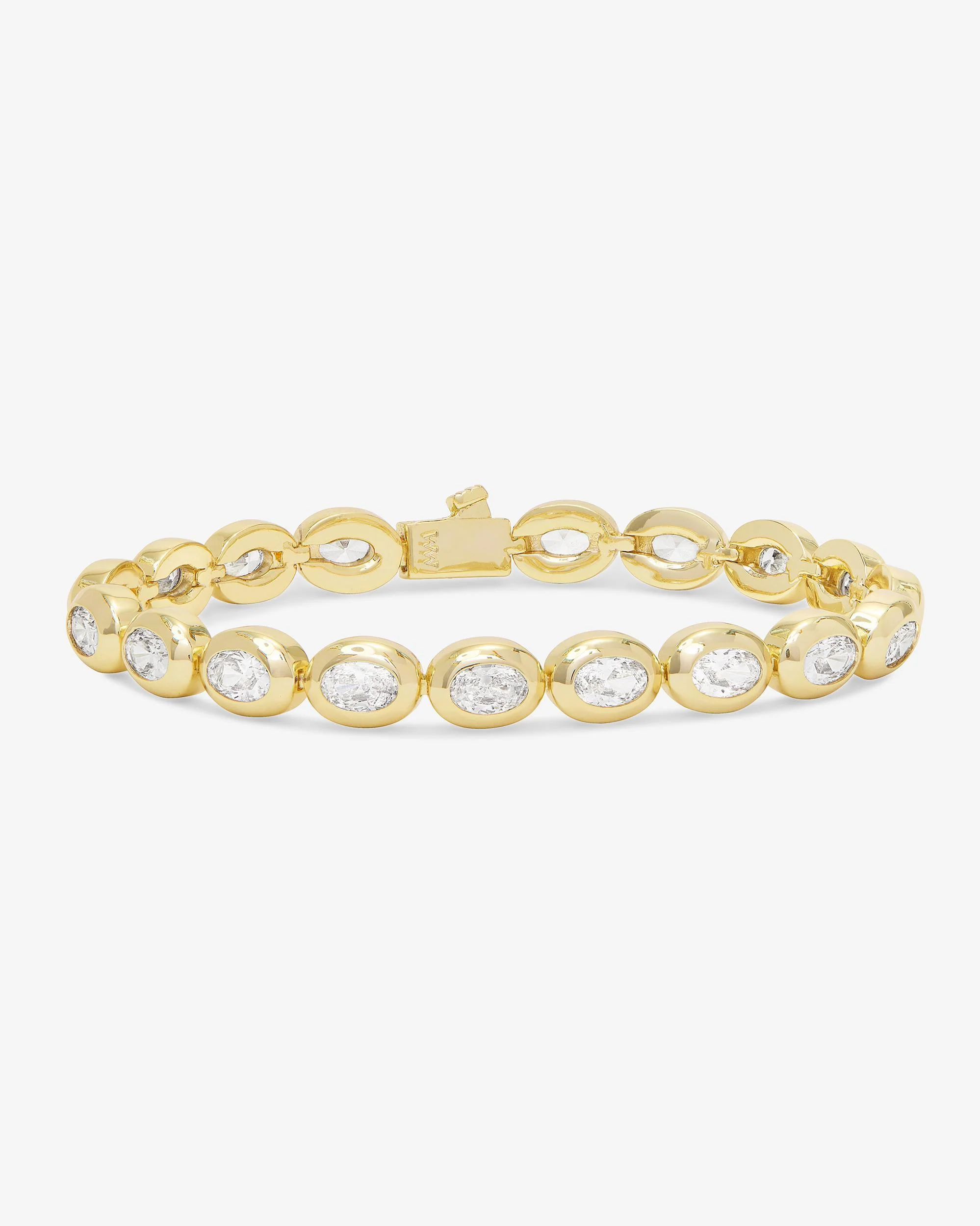 She's a Boss Tennis Bracelet 4mm - Gold|White Diamondettes