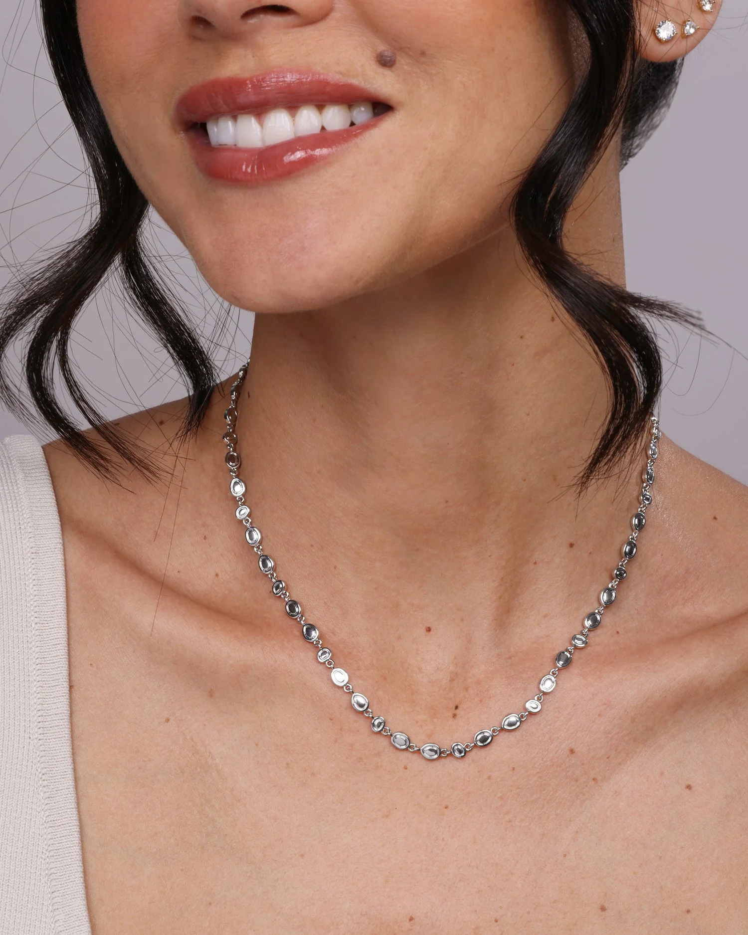 "She's A Natural" Infinity Necklace 4.7mm - Silver - Image 2