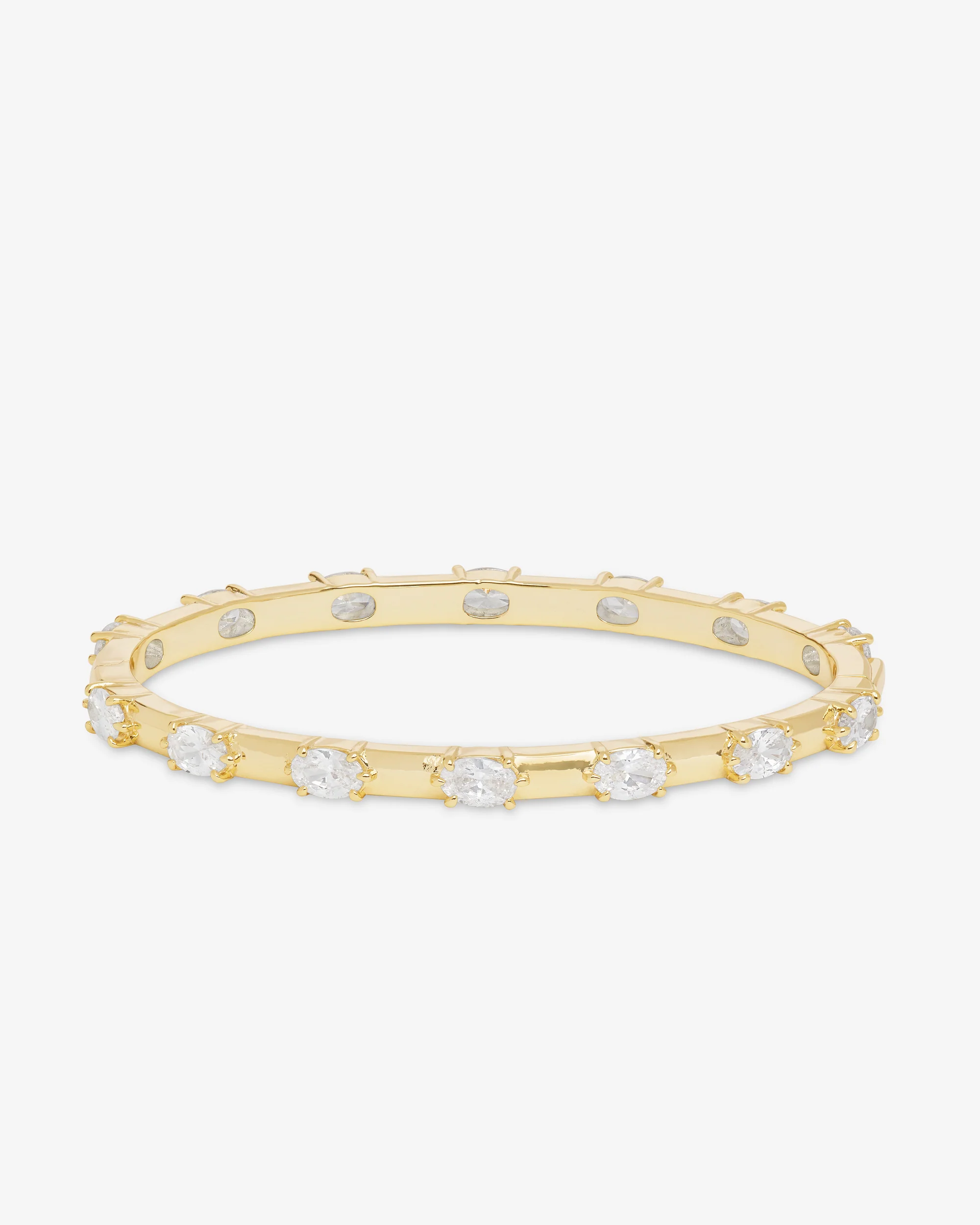 She's on Point Station Cuff - Gold|White Diamondettes