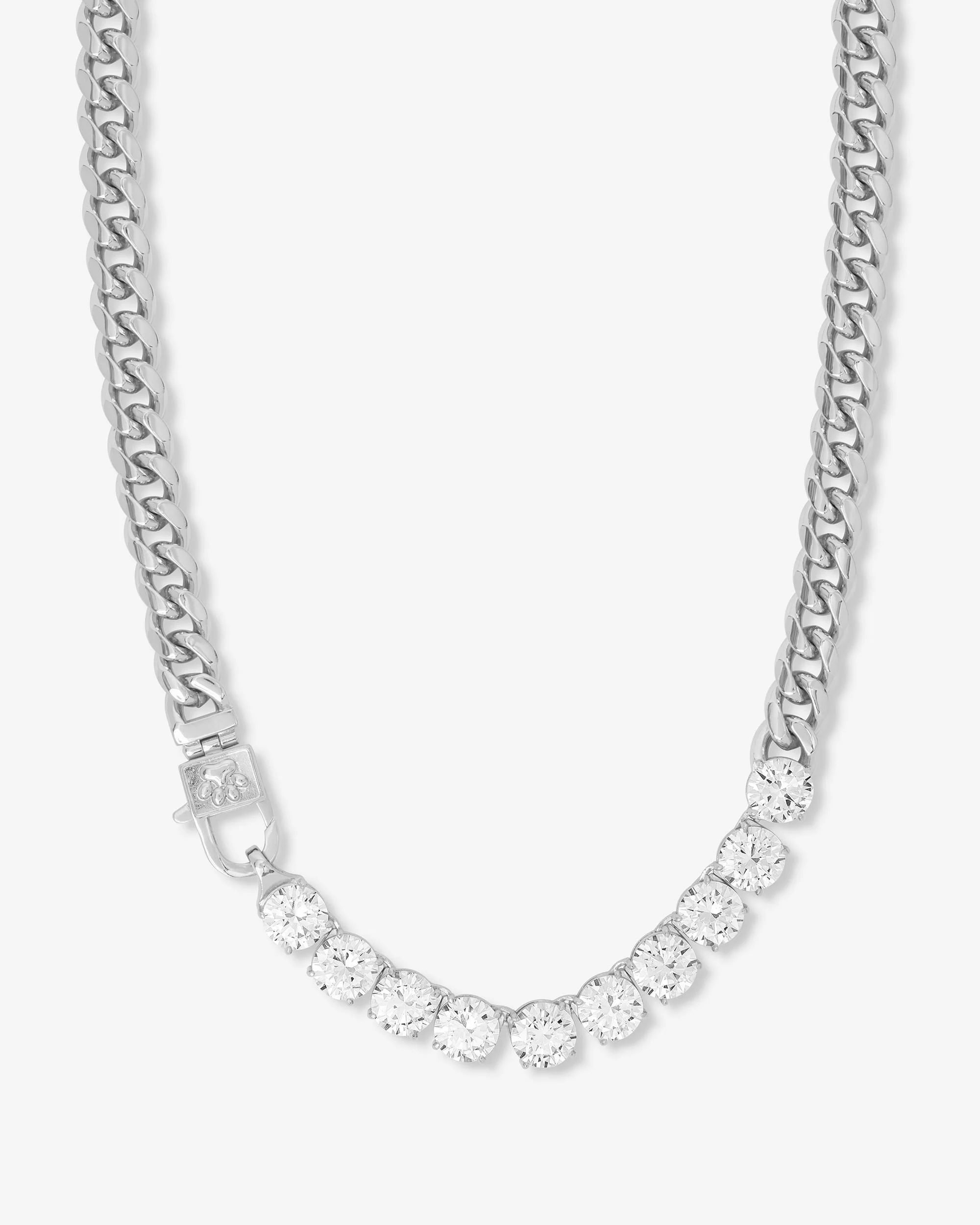 Thor Loves Diamonds Pet Necklace - Silver|White Diamondettes - Image 6