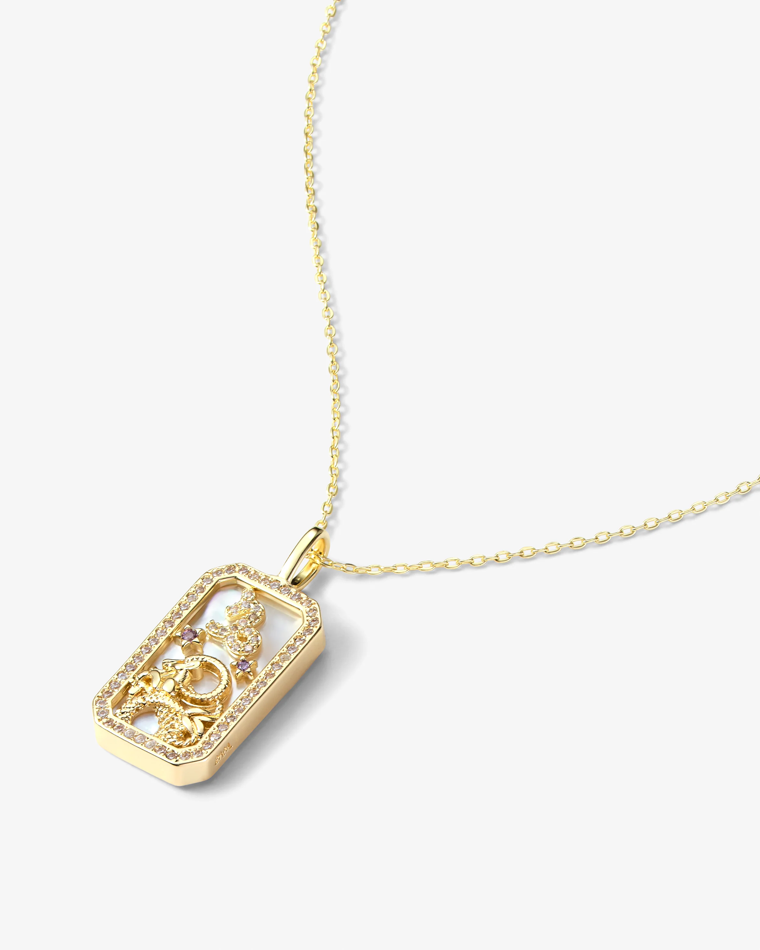 Zodiac Amulet Necklace - Gold - Image 22